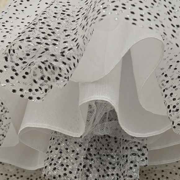 Toddler Marmellata Gray & White Embellished Tiered Dress - Picture 5 of 9